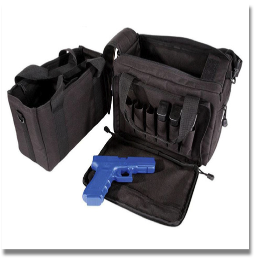 MAGFORCE RANGE QUALIFIER BAG

Measures approximately 8-3/4' x 13" x 10-1/4", Main front panel includes magazine pockets, Removable ammo tote, Bag front drops down flat for a work area, Tough 600-denier polyester
